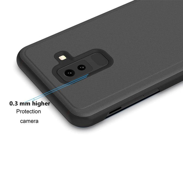 Smart Flip Phone Case For iPhone X XR XS 5 5S SE 7 8 6 6S Plus 11 12 13 Mini Pro Max 2020 Mirror Window Standing Holder Cover  Mirror Screen Smart Plating Case 360 Full Body Ultra Thin Intelligent Protective Case