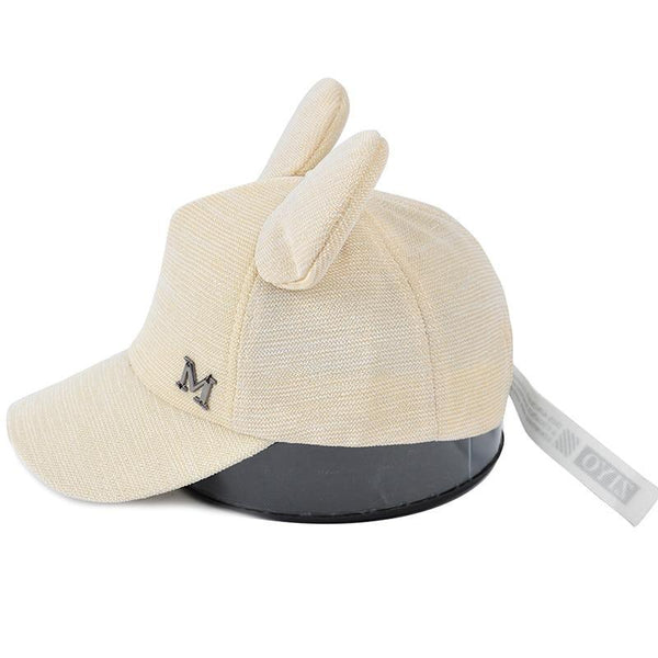 Luxury Modern Shiny Kids Baby Hat With Ear Letter Summer Baby Girl Boy Sun Hat Baseball Caps Cotton For Kids