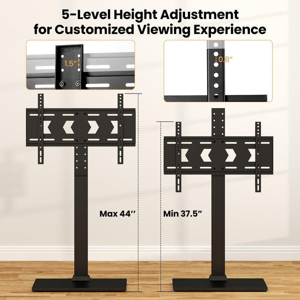 Height Adjustable Floor TV Stand with AV Shelf for 32-70 Inch TVs