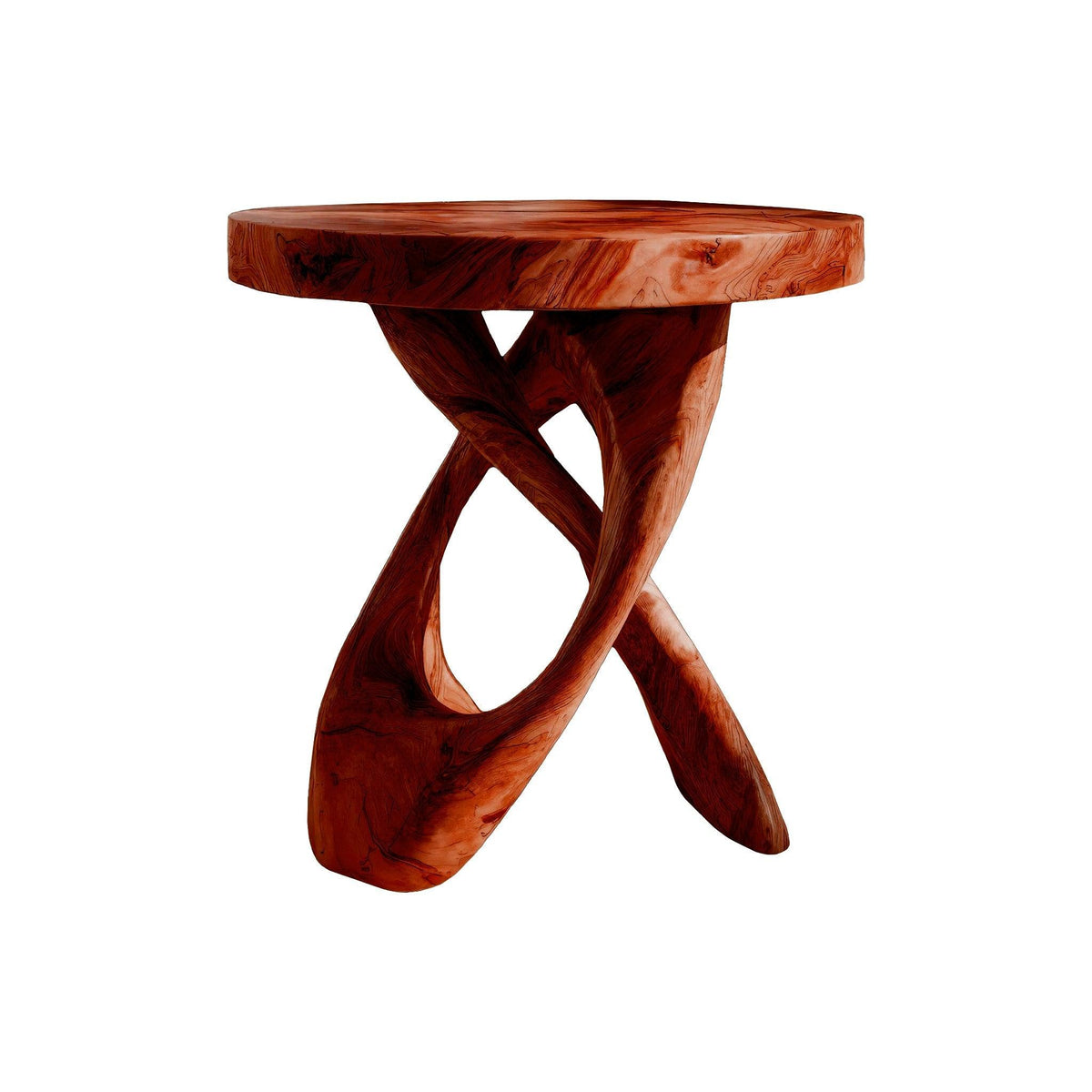 Helixcrest Sculpted Solid Wood Side Table