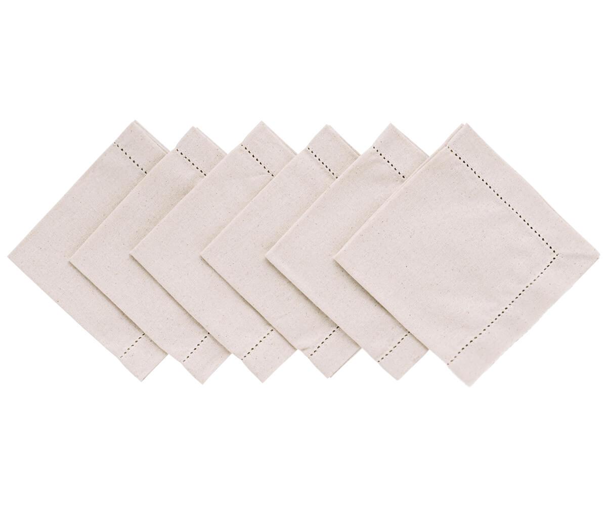 Natural Hemstitched Napkins - 20 inch