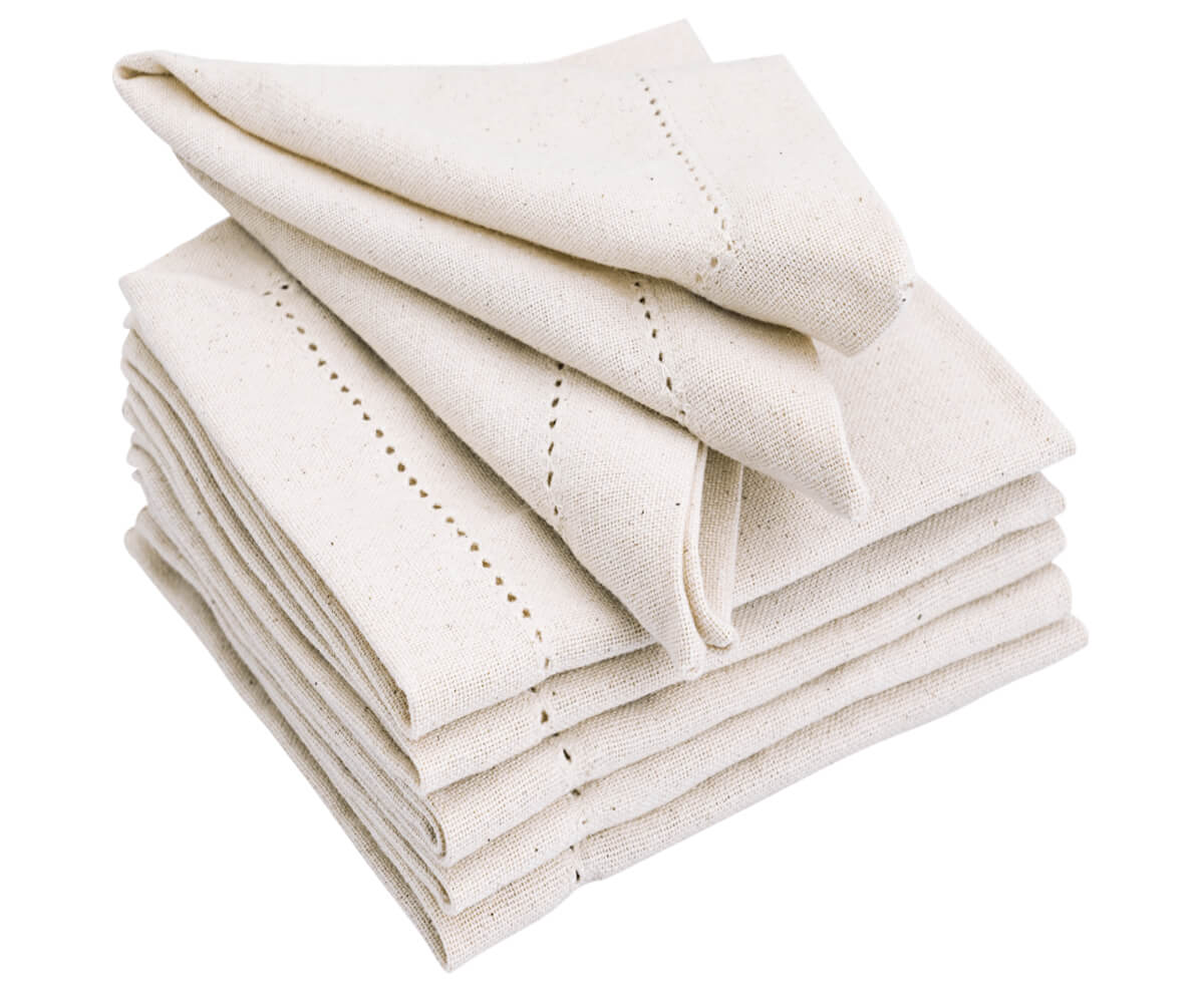 Custom Natural Cloth Napkins - Personalized Napkins