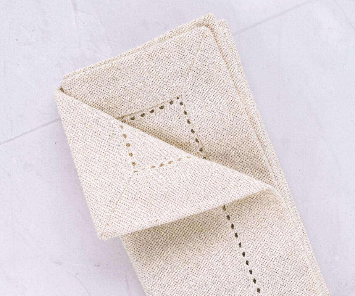 Custom Natural Cloth Napkins - Personalized Napkins