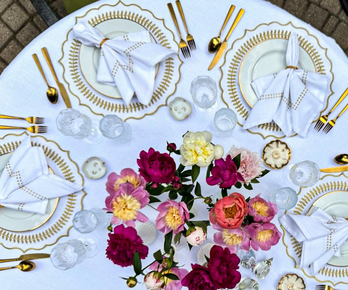Round Placemats Set of 4 - Gold