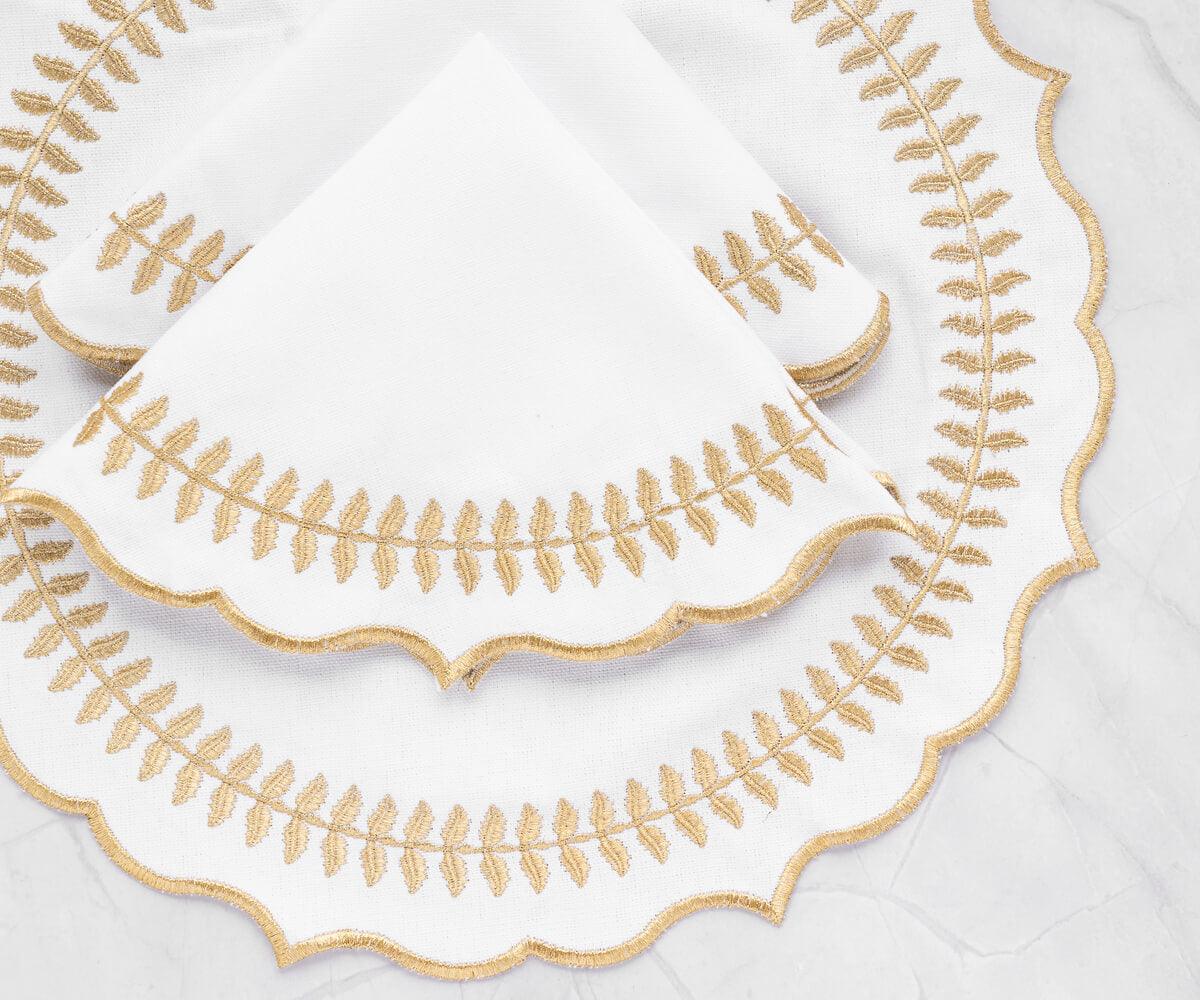 Round Placemats Set of 4 - Gold