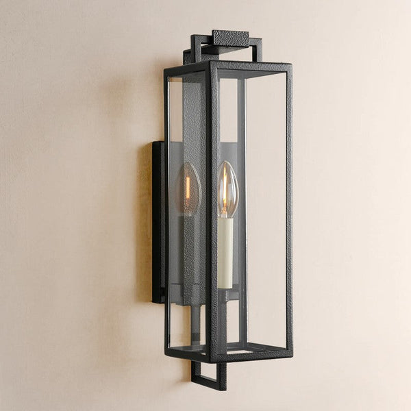 Outdoor Iron Wall Lantern 16.5