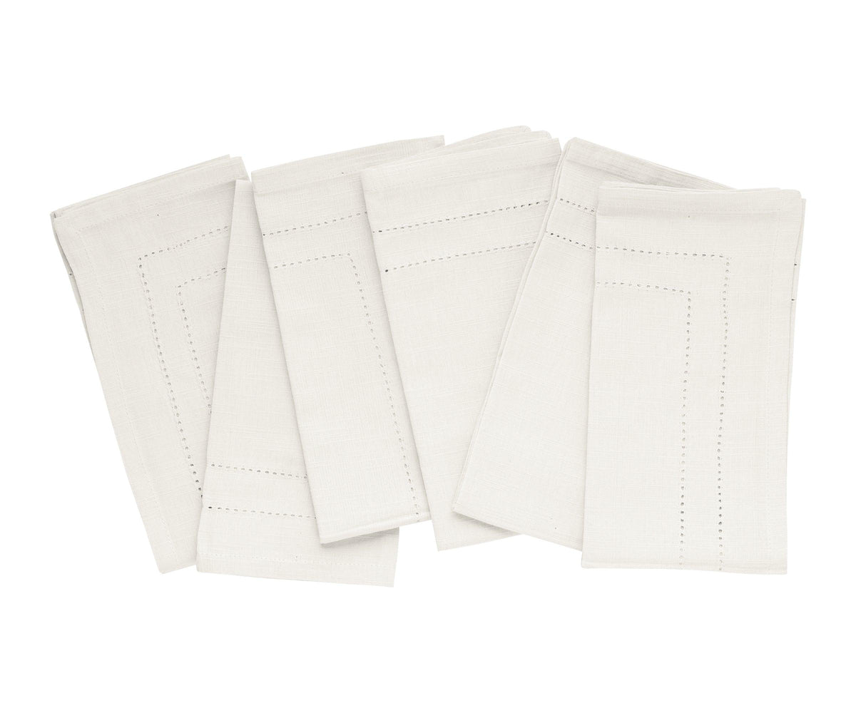 Ivory Double Hemstitch Napkins