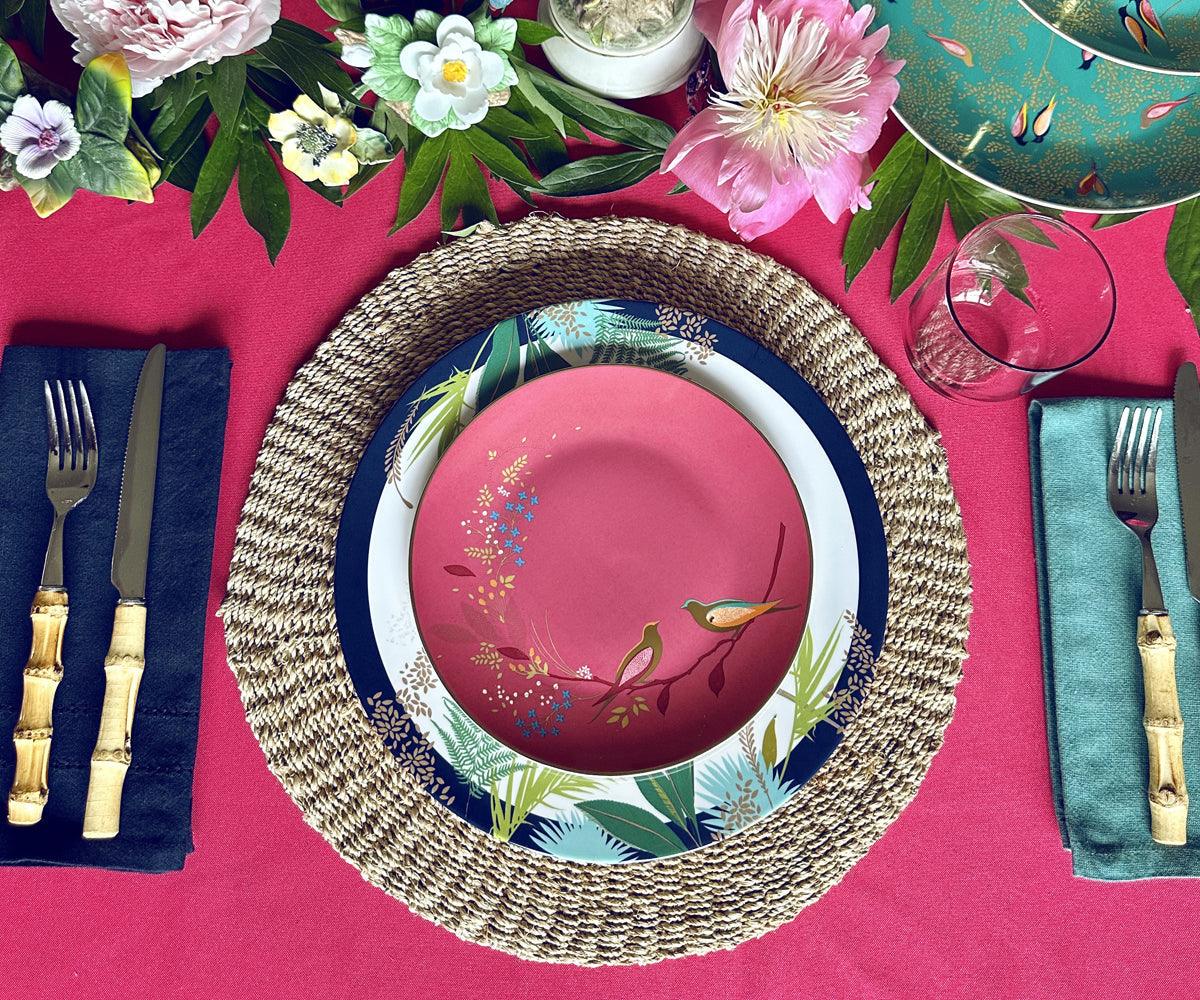 Navy Blue Double Hemstitch Napkins