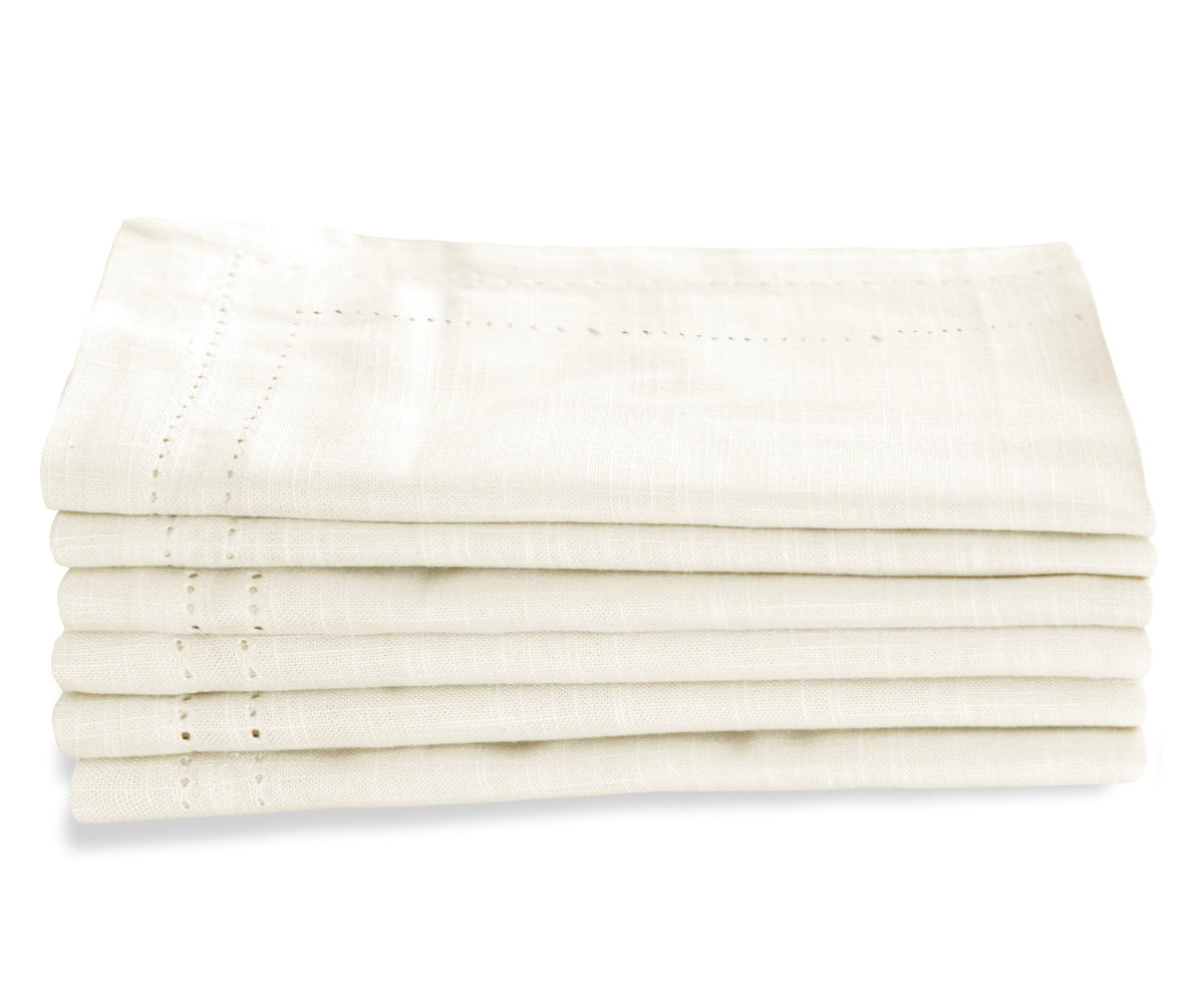 Ivory Double Hemstitch Napkins