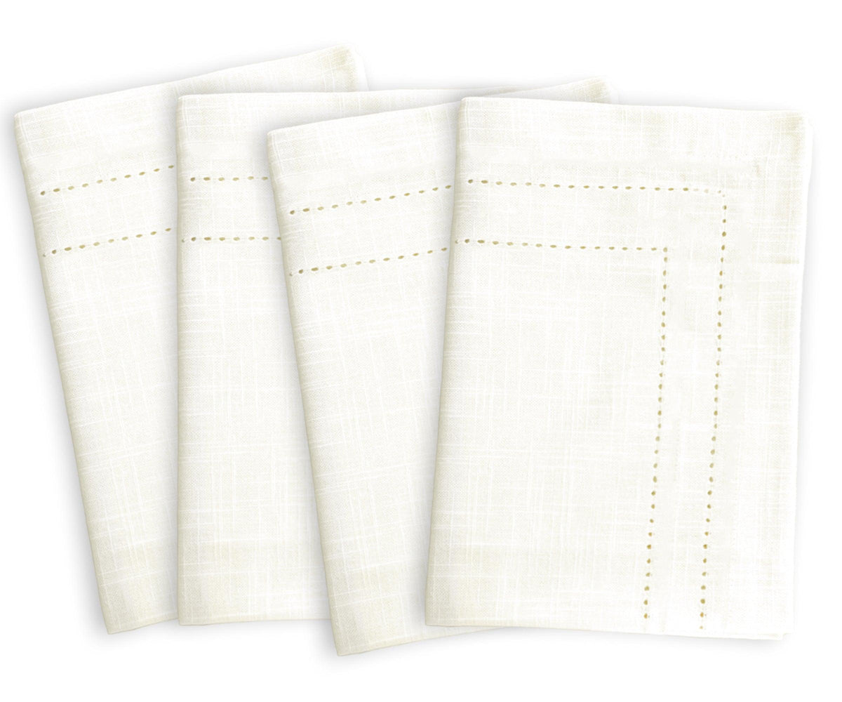 Ivory Double Hemstitch Napkins