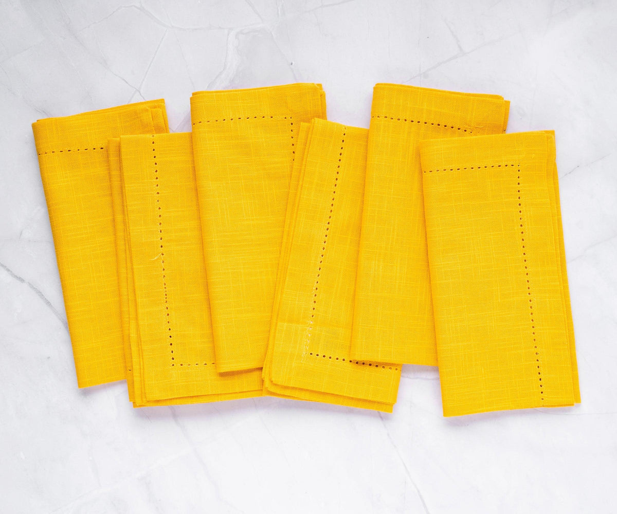 Yellow Hemstitch Napkins
