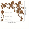 Hexagon Wood Wall Decor Brown Honeycomb Panels for Your Modern Home - MZ135