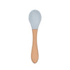 2PCS  Bamboo Training Spoons Organic Soft Baby Feeding Silicone Tip Spoon Scoop Easy Grip Handle Toddlers Infant Gifts For Parents And Baby Boys Or Girls - 1