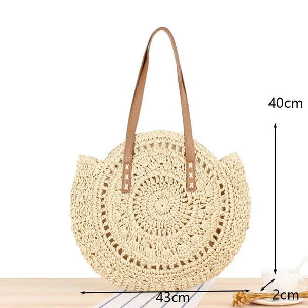 Round Straw Beach Bag - Sexikinis Swim - Gifts for You 'n Me