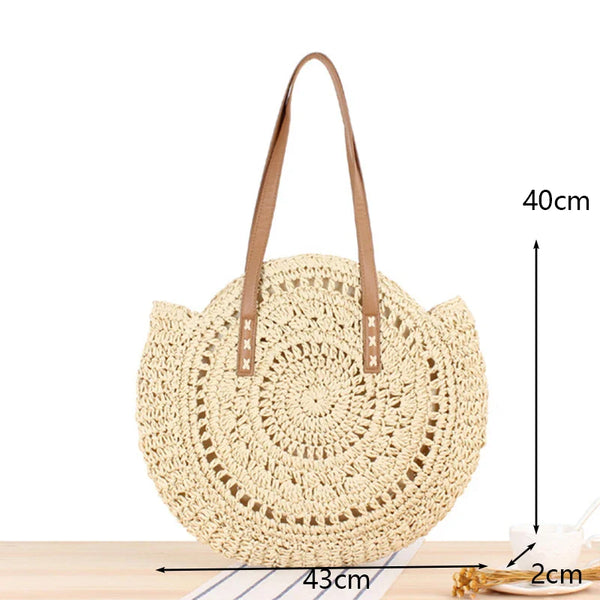 Round Straw Beach Bag - Sexikinis Swim