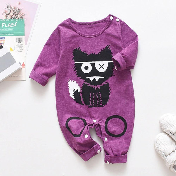 Baby Clothes Boys Girls Romper Floral Dinosaur Car Printed Long Sleeve Cotton Romper Kids Jumpsuit Playsuit For Kids