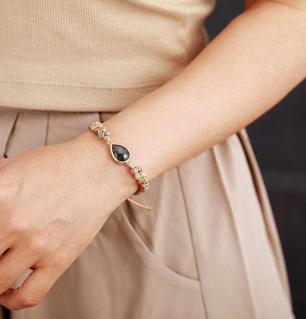 Handmade Luxury Wax  Elegant Bracelet With Stone In Modern Colorful Design For Woman and Ladies