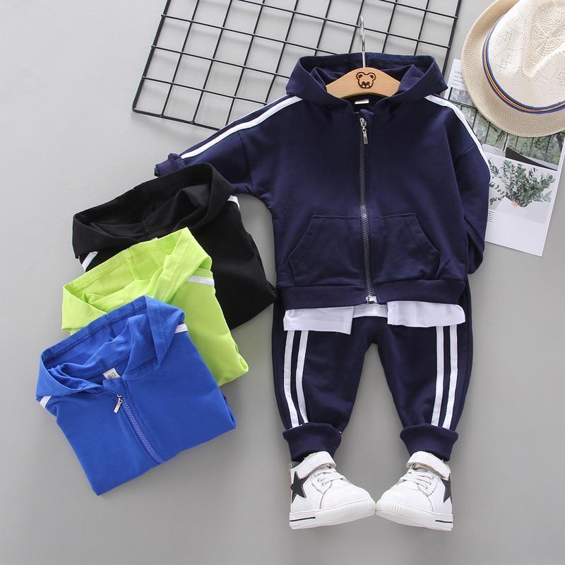 Baby Boys Costume Letter Tracksuit Tops Pants 2PCS Children Boy spring Outfits In Modern Sport Deisgn Made for Kids
