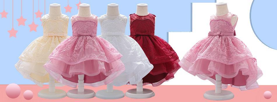 Luxury Elegant Handamde Girls Baby Dresses Lace Tulle Baptism Dresses for  Party and  Wedding Baby Clothing Dress