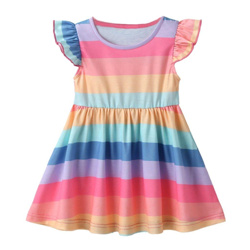 Princess Clothing for Kids Rainbow Baby Dresses Cotton Party Girl Dress For Girls For all Occasions