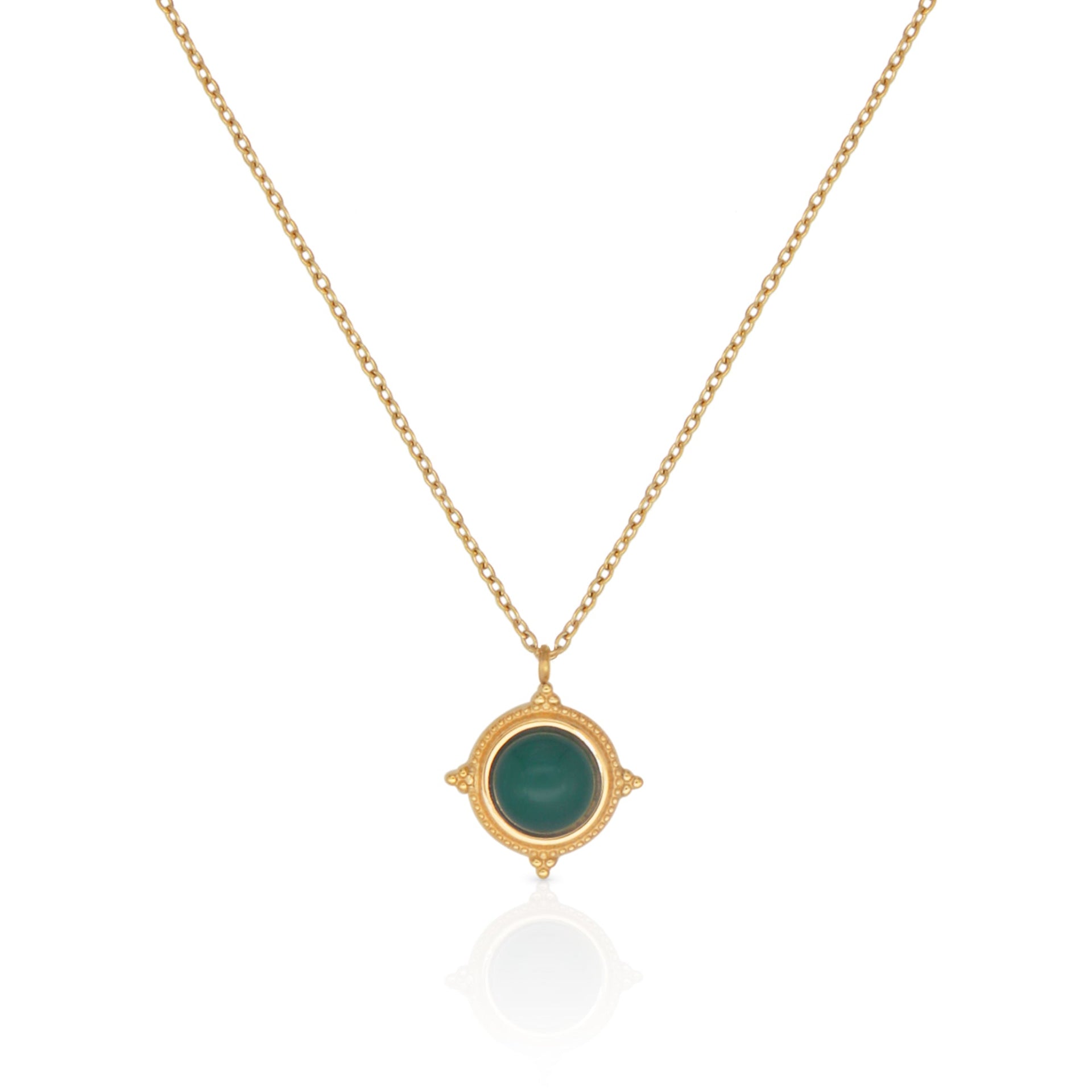 GREEN CAT EYE NECKLACE