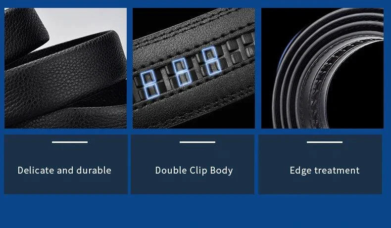 Belts for 3.5cm Width Sports Car Brand Fashion Automatic Buckle Black Genuine Leather Men's Jeans High Quality Waist Male Strap