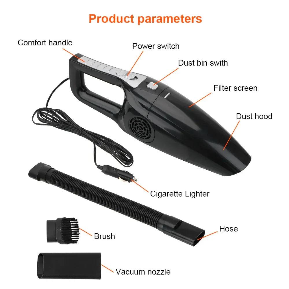 Car Vacuum Cleaner Portable Wet And Dry dual-use Vacuum Cleaner Powerful Handheld Mini Vacuum Cleaners High Suction 12V 120W - Gifts for You 'n Me