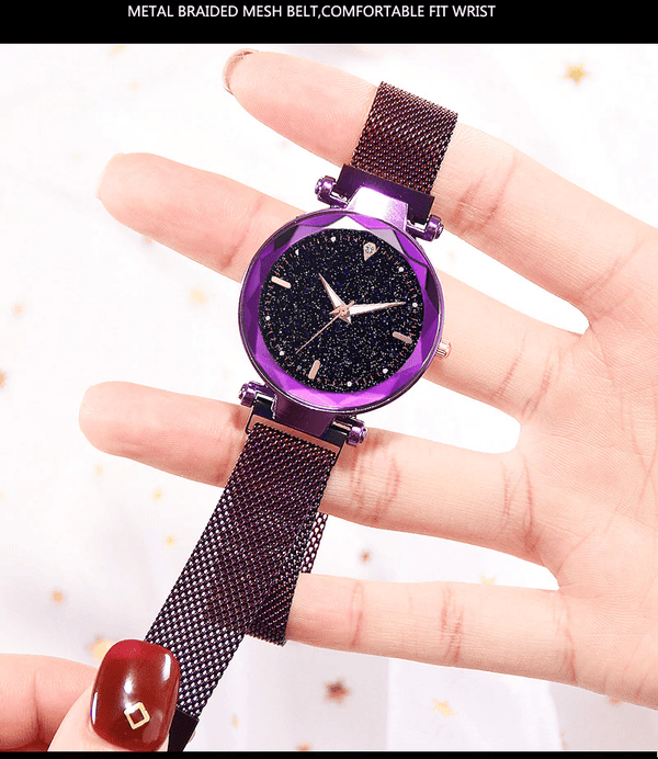 New Luxury Women Watches Ladies Watch Starry Sky Magnetic Waterproof Female Wristwatch For Women and Girls