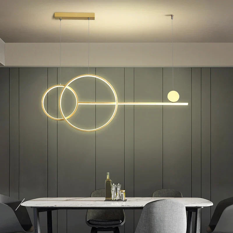 Brass Ring Chandelier