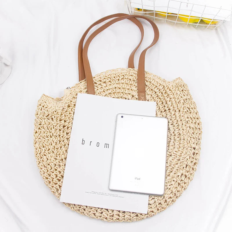 Round Straw Beach Bag - Sexikinis Swim
