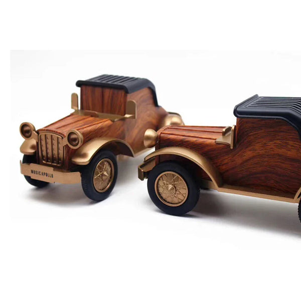 A9 Retro Classic Car Bluetooth Speaker Wood Grain Wireless Subwoofer