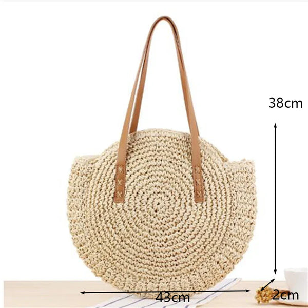 Round Straw Beach Bag - Sexikinis Swim
