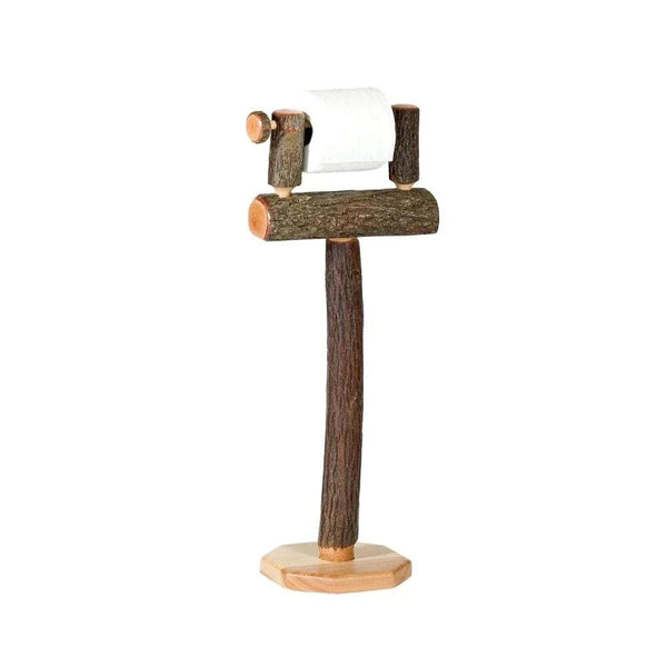 Hickory Log Free Standing Toilet Paper Holder - Gifts for You 'n Me