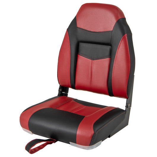 High Back Folding Boat Seat Set with Sponge Cushion-1 Piece