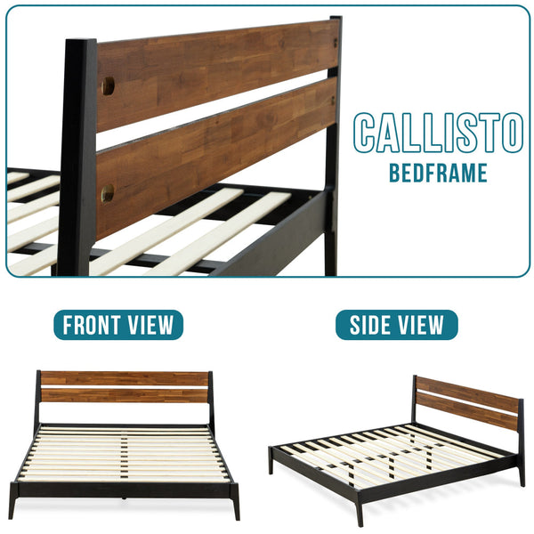 Acacia Callisto Deluxe Solid Wood Bed Frame