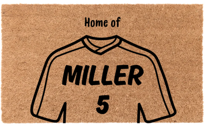 Personalized Jersey Print Coir Mat