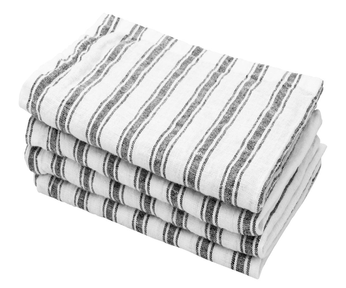 Smooth Linen Napkins - Amalfi Stripe Napkins Set of 4