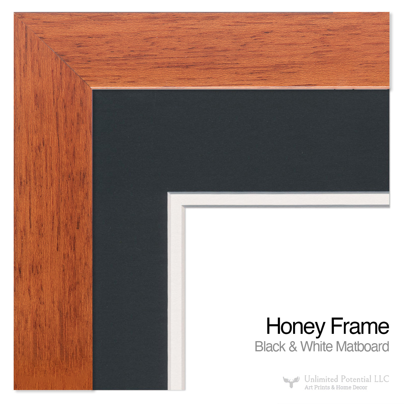 Framed Art Print – Daily Bread Man Praying at Table Grace with Honey Wood Frame