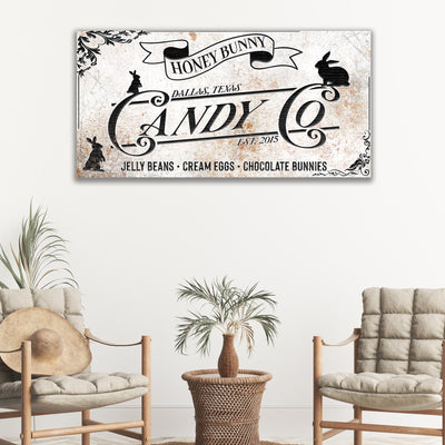 Honey Bunny Candy Company Sign