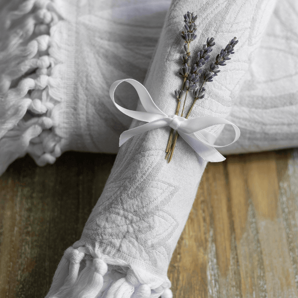 Turkish Towel | Hand Towel | Grey + White