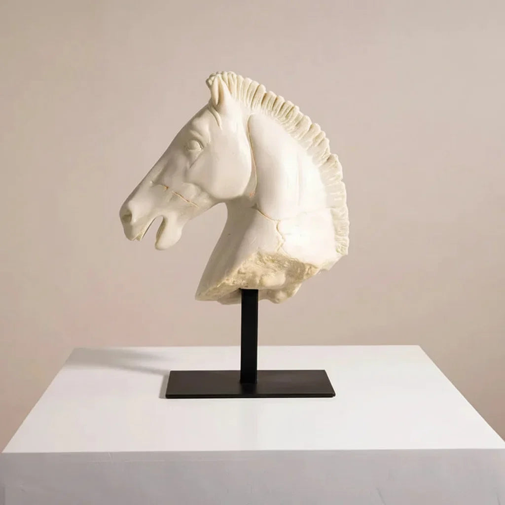 Horse Head - Retro Bronze Statue