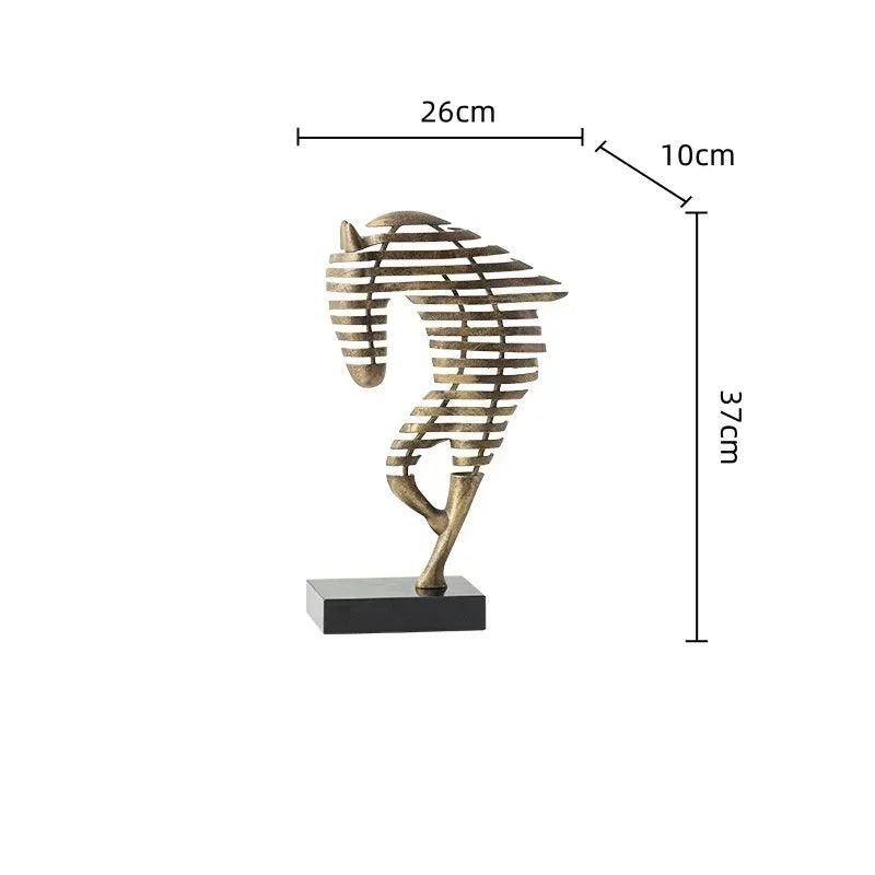 Horse Head Sculpture - Geometric Metal