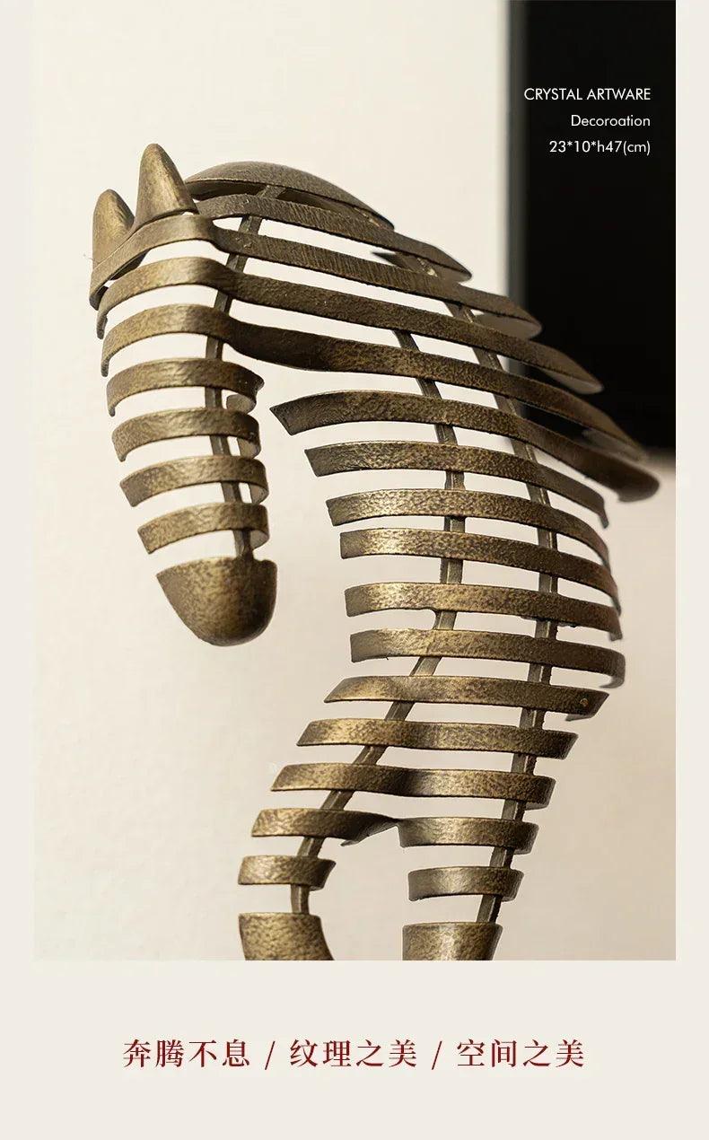 Horse Head Sculpture - Geometric Metal