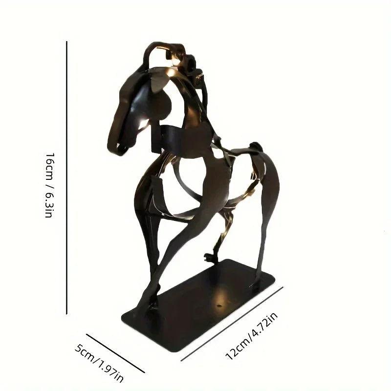 Horse Sculpture - 3D Luminous Metal 7.9in