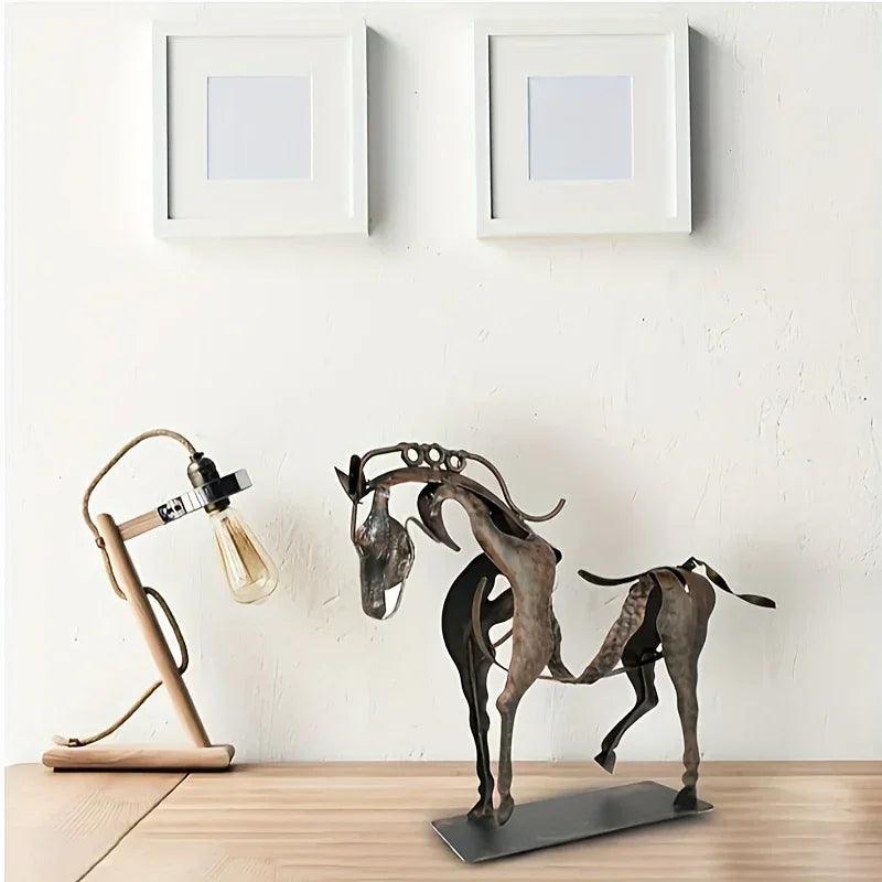 Horse Sculpture - 3D Luminous Metal 7.9in