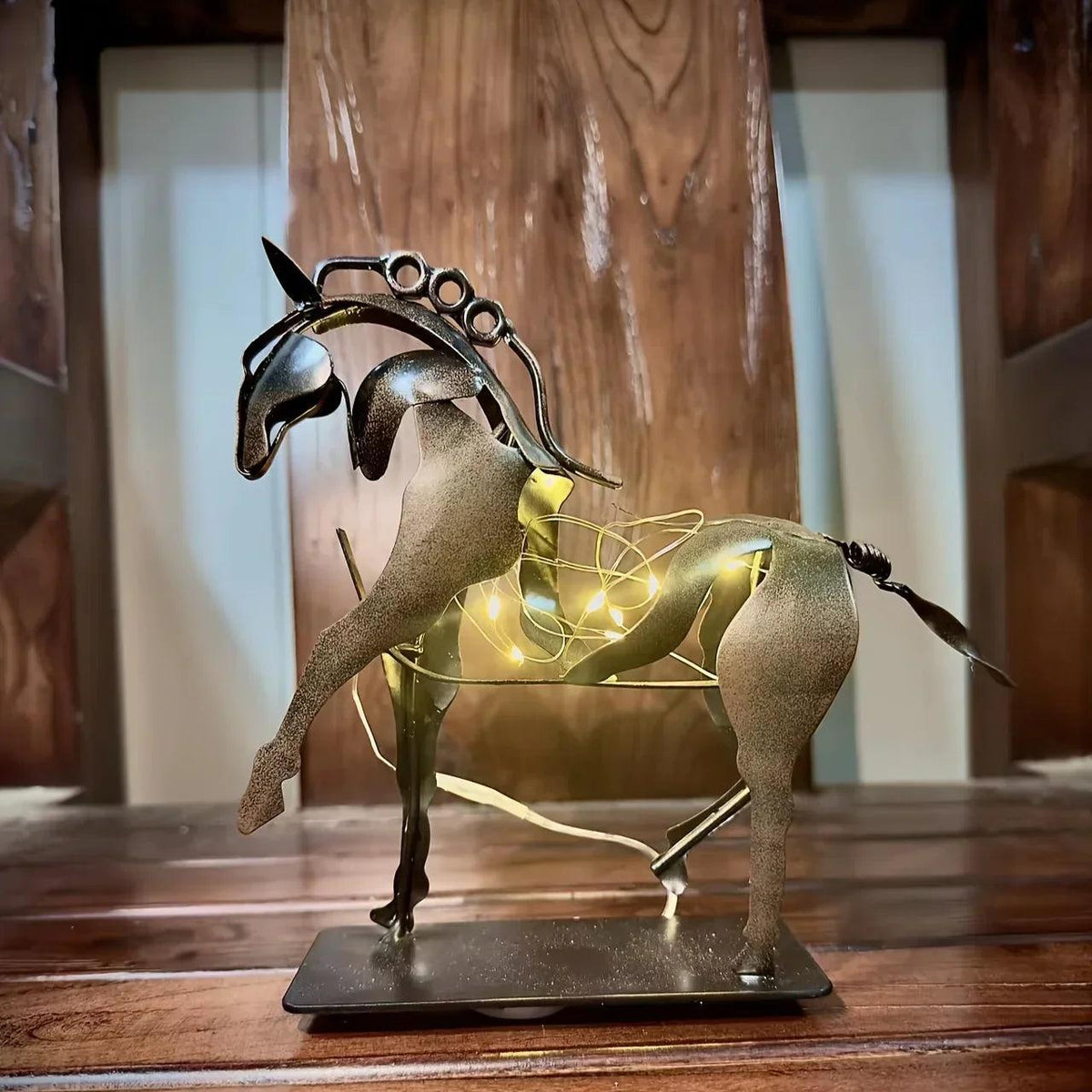 Horse Sculpture - 3D Luminous Metal 7.9in