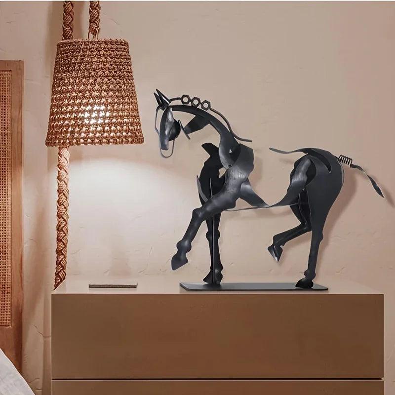 Horse Sculpture - 3D Luminous Metal 7.9in