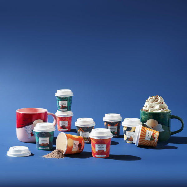 Gourmet Hot Cocoa Gift Set Cup Hot Chocolates - Set of 9 Flavors - Salted Caramel, French Vanilla, Caramel, Gingerbread, Mint, Amaretto & More - Holiday Christmas Gifts For Her, Him, Kids