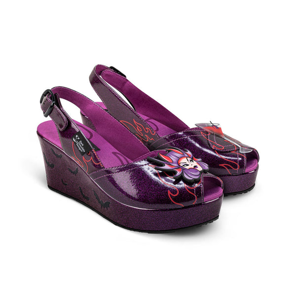 Hot Chocolate Design
Chocolaticas® Bloody Mary Women's Sandal - Purple platform shoes with decorative design on a white background