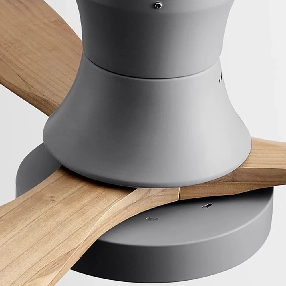 Hugger Wood Blade Ceiling Fan Lamp